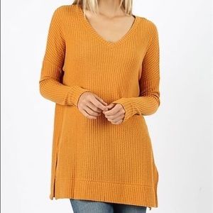 New Junior's Cute Boutique Mustard waffle top